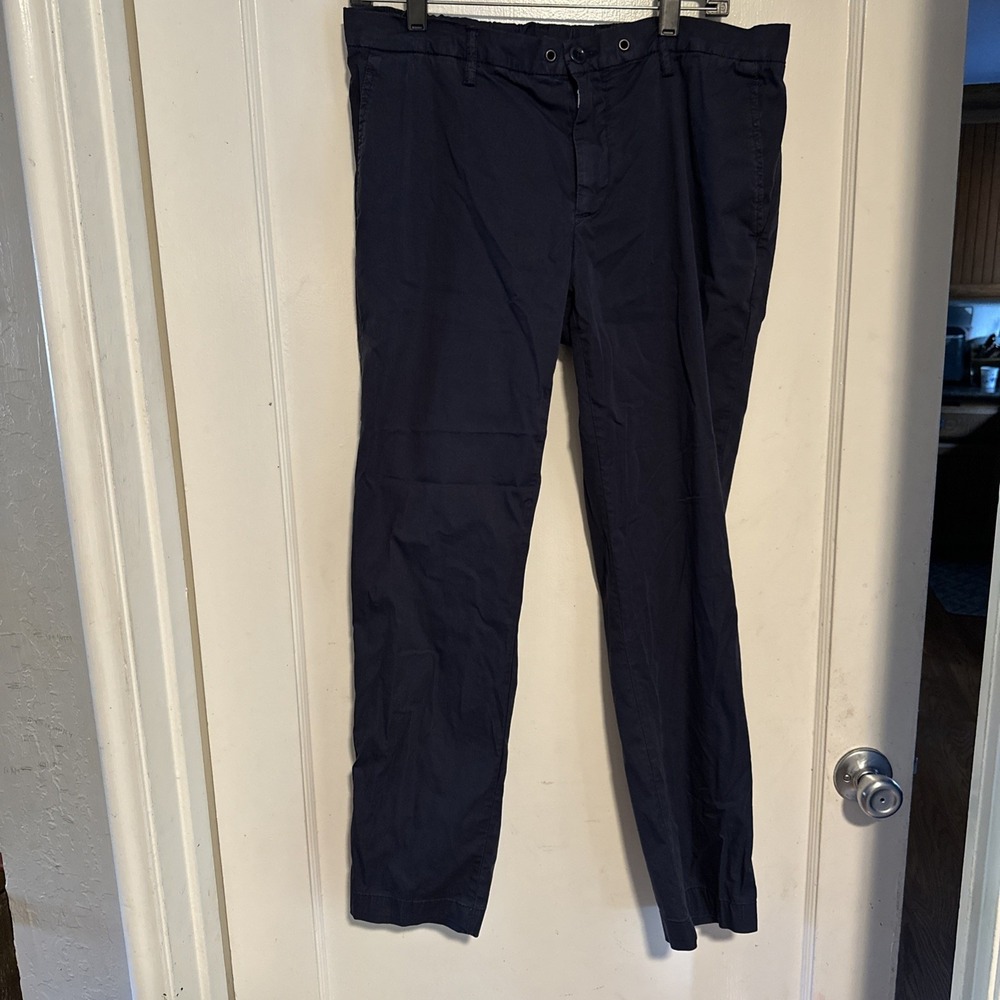Men's Alberto Modern Fit Oeko Tex navy blue Pants Stretch Size 33/34